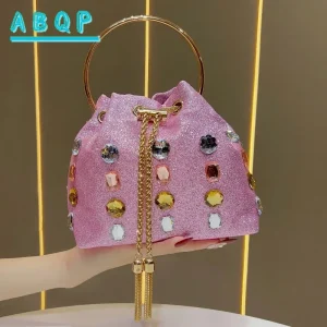 Evening Women's Bag Luxury Brand Diamond-encrusted Dinner Party Handbag Diamond-encrusted Shiny Women's Shoulder Crossbody Bag - AliExpress Women's Handbags