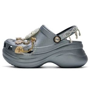Crocs(Crocs) Women's Shoes, Sandals, Fashionable Outdoor Sports Closed-Toe Clogs, Dazzling Pearl Flower Bae Clogs 211519-001 - AliExpress Sneakers