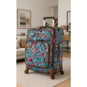 Expandable Luggage Carry On Suitcase with Spinner Wheels for Women (20in Night Owl Design) - AliExpress Luggage