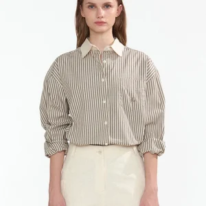 Casual Loose Long Sleeve Striped Shirt Women's Summer New Style Korean Version Embroidered Breathable Cotton Button up Top - AliExpress Shirts & Blouses