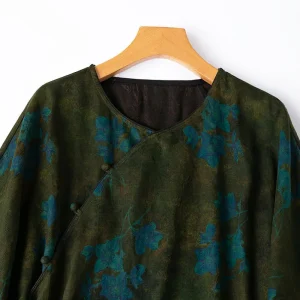 BirdTree-40MM 100%Spun Silk Watered Gauze Elegant Shirt, O Neck Floral, Women Vintage Commute Loose Blouse, 2026 Autumn T68558CC - AliExpress Shirts & Blouses