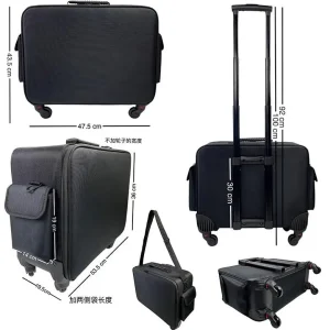 Women trolley Makeup Box with Wheels Professional Cosmetic Trolley Suitcase dividers Beauty Tool Train Case Makeup Storage Bag - AliExpress Luggage