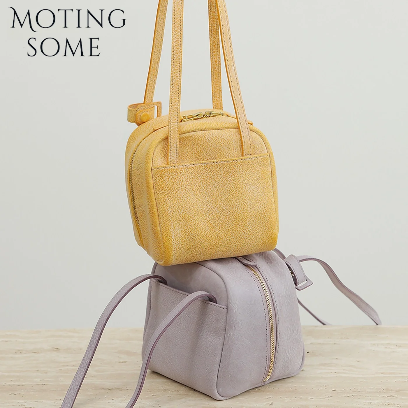 MOTINGSOME 2026 New in Handmade Fog Wax First Layer Cowhide Bags Woman Toast Bag Small Square Bag Tote Pillow Handbag Mini Purse - AliExpress Women's Handbags