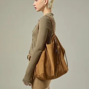 JACD Lazy Loose Brown Tote Bag Large Capacity Commuter Women's Bag Single Shoulder Bag Casual Simple Style Soft PU Leather - AliExpress Women's Handbags