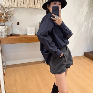 Casual Nylon irt Women's Faionable Loose Slimming Trendy Neutral Sle Couple's irt Commute Sle Long Sve round Ne - AliExpress Shirts & Blouses