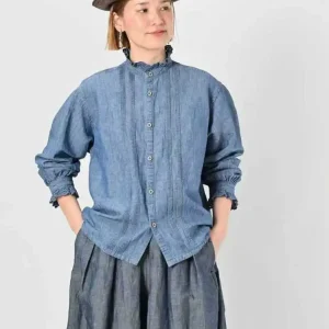 Spring Autumn Japanese Style Long Sleeve Lace Trim Stand Collar Women's Casual Sweet Open Cardigan Shirt Breathable Cotton - AliExpress Shirts & Blouses