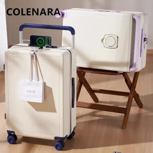 COLENARA Women's Suitcase ABS + PC Boarding Box 20"22"24"26 Inch Large Capacity Trolley Case Men's Aluminum Frame Luggage - AliExpress Luggage