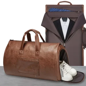 New Convertible Travel Garment Bag Carry on Garment Duffel Bag for Men Women Leather Hanging Suitcase Suit Business Travel Bag - AliExpress Travel Bags