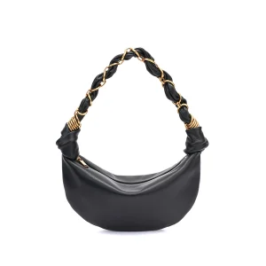 Women's Luxurious Hobo Bag with Metal Chain Strap Croissant Shoulder Bag - AliExpress Women's Handbags