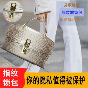 Ladies' Fingerprint Lock Women's Cross-border New Commuter Color-block Snake Skin Pattern Handbag Shoulder Crossbody Bag - AliExpress Women's Handbags