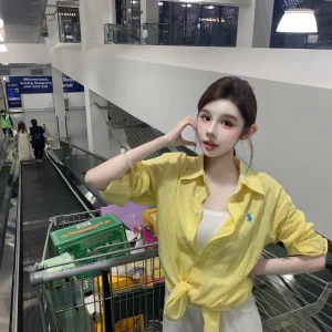 Spring Color Embroidered irt Casual Long Sve Women's Top Faionable Versatile Button up Fre Sle Logo - AliExpress Shirts & Blouses