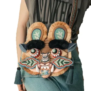 Tiger Head Bag Celebrity Same Style Chinese Intangible Cultural Heritage Embroidery Shoulder Bag Men Women Fashion Crossbody Bag - AliExpress Women's Handbags