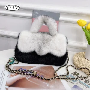 Women's Bag Tote Bag Shoulder Bags Chain Bag Genuine Mink Fur Handbag Lady Soft High-end Shopper Female Shoulder Bags - AliExpress Women's Handbags