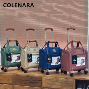 COLENARA Women's Suitcase Oxford Cloth Boarding Box 16 Inch Small Trolley Case Cart Style Travel Bag Men's Rolling Luggage - AliExpress Luggage