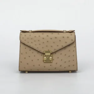 2024 New Luxury Ostrich Leather Lady's Handbag Hasp Fashion Women Shoulder Bag Real Leather Crossbody Bag 45 - AliExpress Women's Handbags