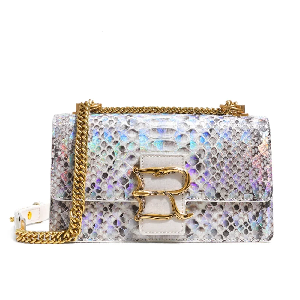 ouluoer new Python Leather Women snake falp casual Python leather single shoulder chain fashion messenger bag - AliExpress Women's Handbags