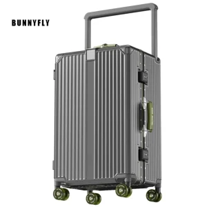 BunnyFly Suitcase Wide Handle Travel Suitcase Men 20 24  Carry-On Luggage Women PC Aluminum Frame Trolley Case - AliExpress Luggage