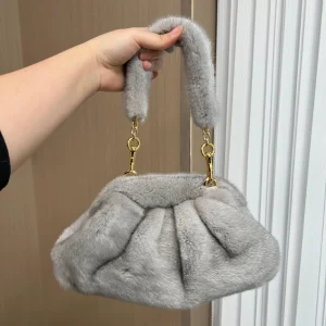 Women's Bags Mink Fur Evening Clutch Bag Women Handbags Pink Purses Fur Handbag Plush Clutch Bags for Women Dumpling Clutch Bags - AliExpress Women's Handbags