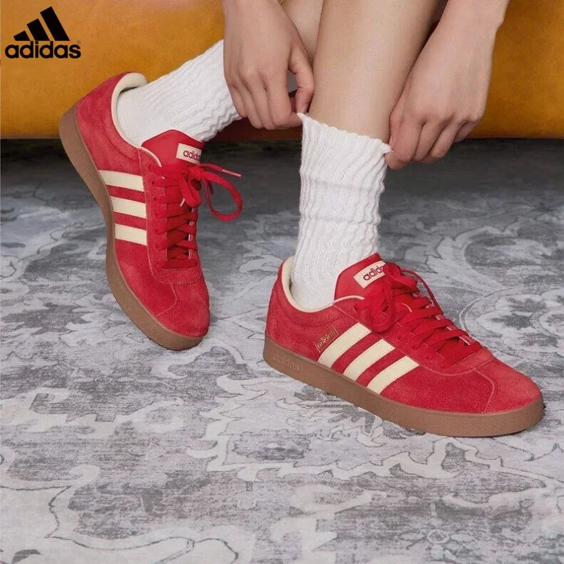 Adidas Men's and Women's VL COURT Sports and Leisure Board Shoes German Training Shoes T-head Shoes Red KK3774 - AliExpress Sneakers