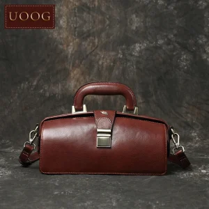Leather women bag handmade doctor bag retro messenger bag French handbag women first layer cowhide bag - AliExpress Women's Handbags