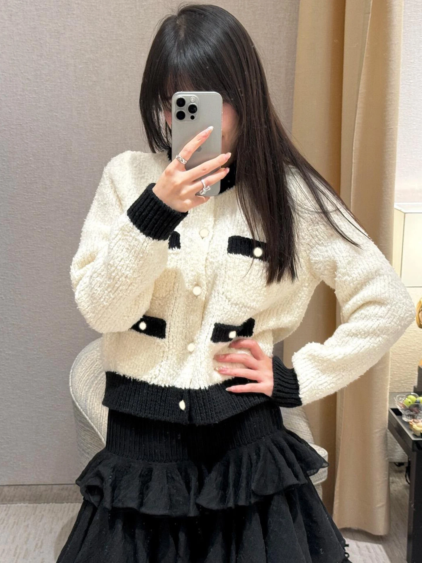 Unique Color Blo Knit Sweater Coat Women's Soft Cozy round Ne Open Cardigan French Sle Regular Fit Polyester Fiber - AliExpress Sweaters&Jumpers