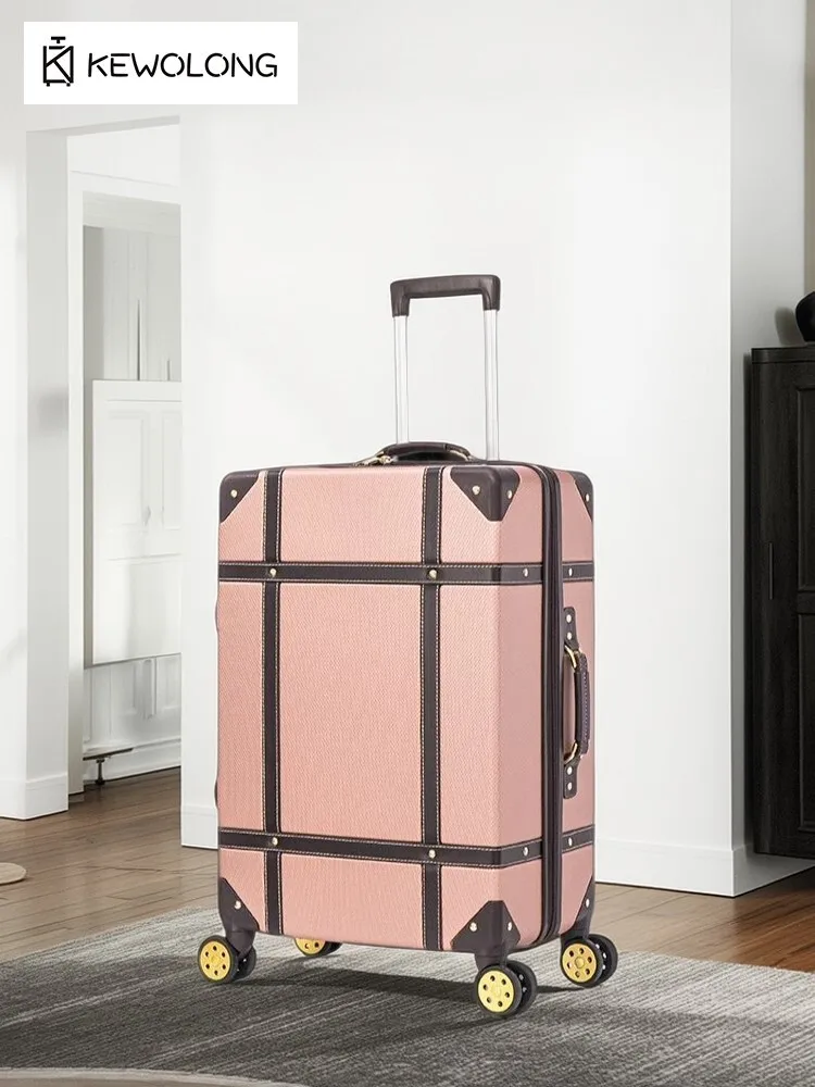 Vintage Suitcase with 360° Spinner Wheels & TSA Lock, 20in 24in 28in Carry-on Luggage for Women - AliExpress Luggage