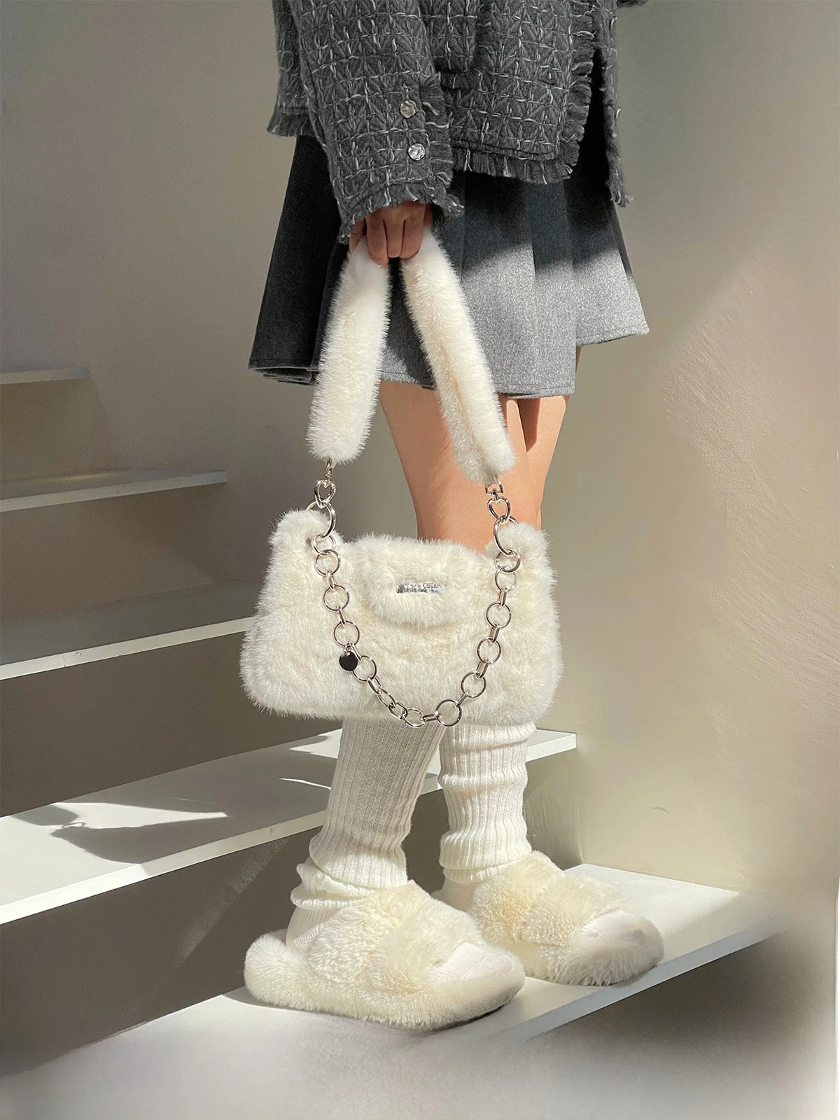 Y2K Style Furry Underarm Bag Women's Single Shoulder Crossbody Bag Fashionable Versatile Autumn Winter New Arrival by Lu Xiao... - AliExpress Women's Handbags