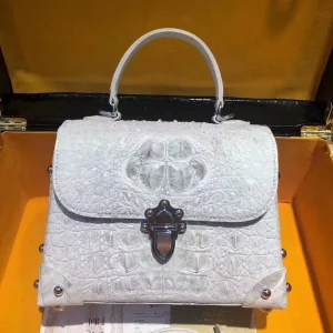 2025 New Crocodile Leather Women's Handbag Real Leather Fashion Lady Shoulder Bag Hasp Skull Crossbody Bag 45 - AliExpress Women's Handbags