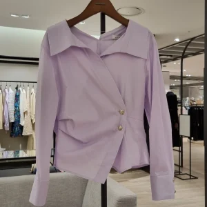 High-End Autumn 2025 Women's Commute Long Sleeve Loose Shirt Fashionable Tuck Button up Top Korean Style Regular Fit Cotton B... - AliExpress Shirts & Blouses