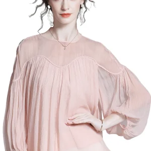 AYUNSUE 100% Real Mulberry Silk Blouse Women Summer Clothes Elegant Womens T-shirts Fashion Loose Fit New Style Блузка Женская - AliExpress Shirts & Blouses