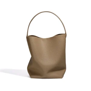 New fashionable big  single shoulder underarm leather women's  commuting large-capacity soft cowhide bucket bag women - AliExpress Women's Handbags