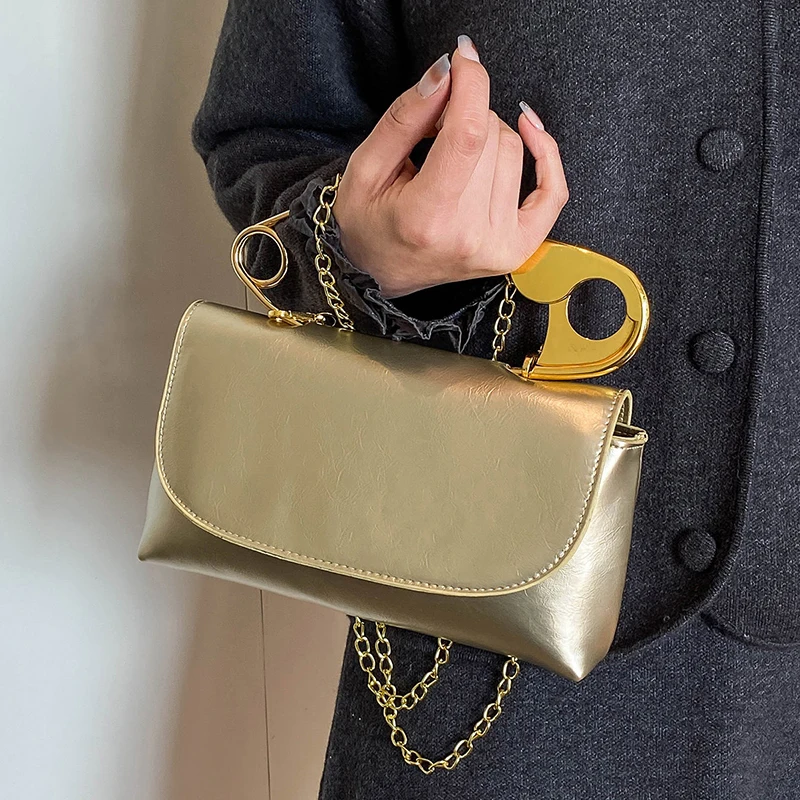 Ins Style Design Paper Clip Handbag 2026 New Korean Version of The Wild Chain Bag Premium Shoulder Messenger Bag - AliExpress Women's Handbags