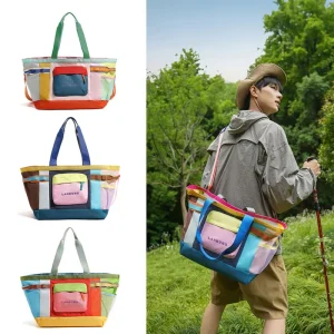 Dopamine Color Contrast Oversized Tote Bag For Women Lightweight Crossbody Single Shoulder Travel Bag Outdoor Shopping Handbag - AliExpress Women's Handbags