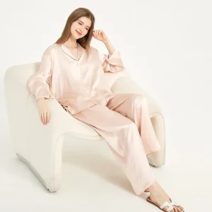 Women's 100% Mulberry Silk Long Sleeved Pants Loungewear Set Heavy 19 Momme Comfortable Summer Pajamas 2 Pieces Outdoor Wear  L - AliExpress Women's Sleep & Lounge