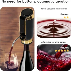 Luxurious 4-in-1 Electric Wine Aerator Decanter Dispenser & Vacuum Saver with LED Display Wine Pourer Gift for Women Wine Lover - AliExpress Kitchen,Dining & Bar