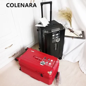 COLENARA ABS + PC Suitcase Large-capacity Trolley Case Women Boarding Box Men's Password Box with Wheels Rolling Suitcase - AliExpress Luggage