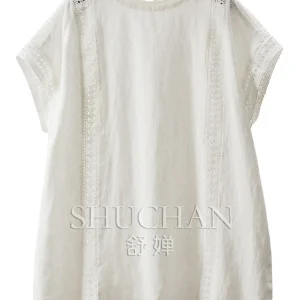 Blouse Hidden Between Embroidery and White Space Hollowed Out and Embroidered Hemp Bag Rotator Sleeve Shirt, Women's 50M - AliExpress Shirts & Blouses