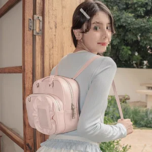 Japanese Original Cute Lolita Style Backpack Sweet Kawaii with Ruffled Edge Pocket Pain Bag Womens Daily Leisure Travel Handbag - AliExpress Women's Handbags
