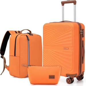 Airline Approved 3-Piece Carry-On Luggage Set with TSA Lock, Spinner Wheels, ABS Hard Case (20 Inch) - AliExpress Travel Bags