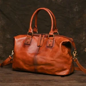 Luufan Vintage Genuine Leather Travel Bag For Men Soft Cowhide Unisex Travel Duffel Large Shoulder Bag Male Luggage Duffle Bags - AliExpress Travel Bags