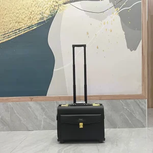 100% Genuine Leather flight attendant trolley suitcase 18-inch business suitcase men captain flight luggage bag cabin women case - AliExpress Luggage