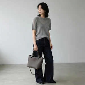 Minimalist Genuine Full-Grain Leather Women's Handbag, Full-Grain Leather Crossbody Mini Tote Bag, Fashion Versatile Tote Bag - AliExpress Women's Handbags