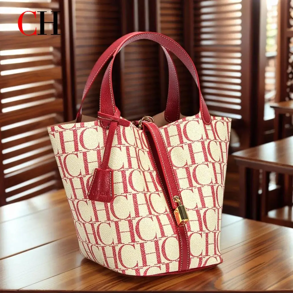 CH Classic Fashion Letter Design Women's Handbag Pu Jacquard Texture Large Capacity Commuter Travel Tote Bag - AliExpress Women's Handbags