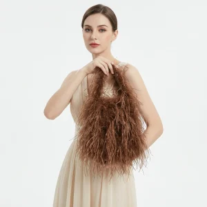 Luxury Ostrich Feather Tote Bag – Fluffy Faux Fur Shoulder Handbag for Women, 20 Colors Available, Perfect for Parties, Weddings - AliExpress Women's Handbags
