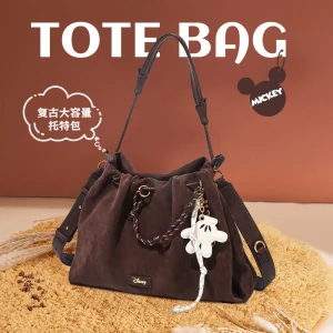 Genuine Disney Purses And Handbags Original Case Retro Large Capacity Flannel Bag Women Shoulder Tote Bag 359 - AliExpress Women's Handbags