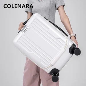 COLENARA New 20-inch Suitcase ABS + PC Boarding Box Men's Front Opening Laptop Trolley Case Women's Carry-on Travel Luggage - AliExpress Luggage