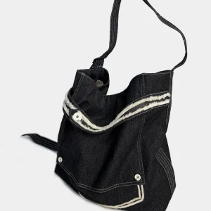 2026 Original Fashionable Simple And Versatile College Style New Denim Canvas Hairy Bucket Type Single Shoulder Tote Bags Trendy - AliExpress Women's Handbags