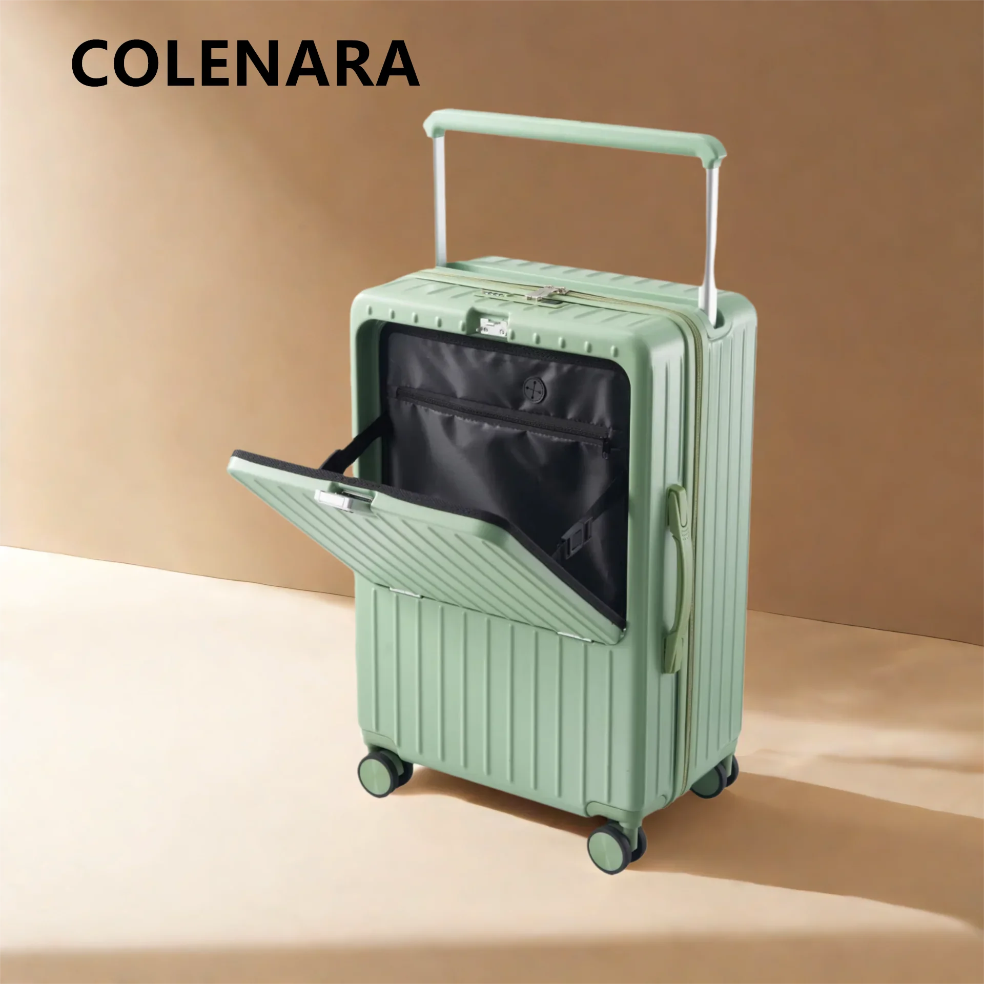 COLENARA New Suitcase 20"22"24 Inch PC Boarding Box Multifunctional Trolley Case Women's Password Box Carry-on Travel Luggage - AliExpress Luggage