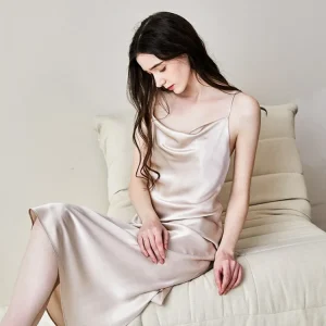 Bias Cut 19 Momme Silk Long Slit Nightdress 100 Mulberry Silk Women's Maxi Chemise Dress Summer Sexy Pajama Nightgown Lingerie - AliExpress Women's Sleep & Lounge