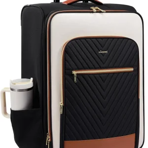 24 Inch Carry-on Suitcase for Women,Softside Suitcases with Wheels,Rolling Checked Luggage with TSA Lock,Lightweight Travel - AliExpress Luggage